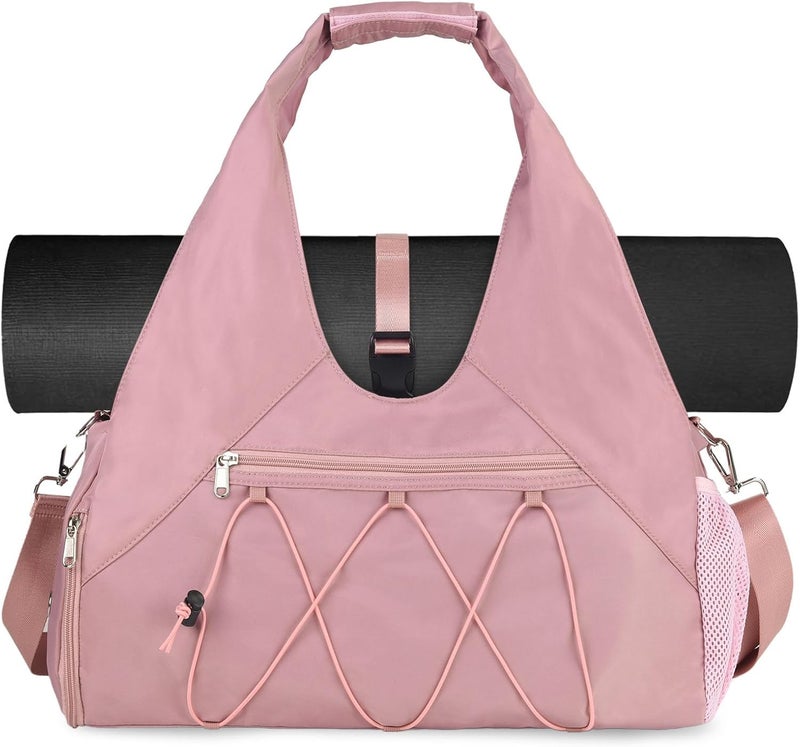 forestfish Gym Bag For Women With Yoga Mat Holder & Shoe Compartment & Wet Dry Storage Pocket & Adjustable Strap - Image 1